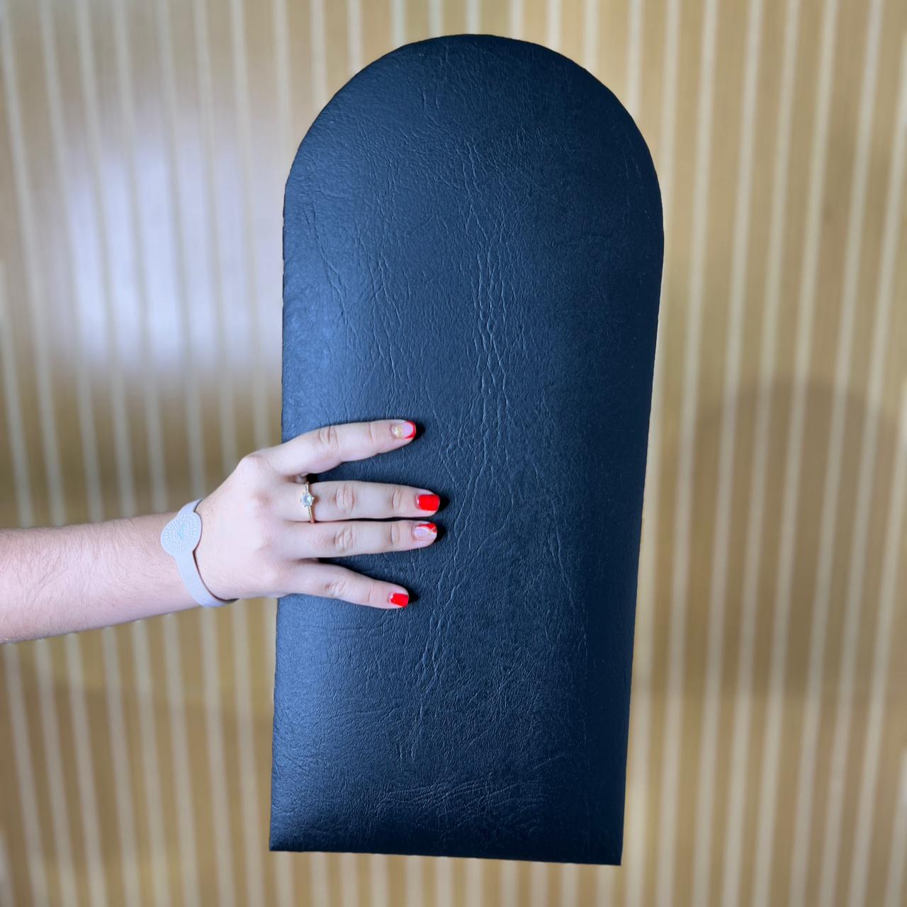 Cabeceira Nuvem em Courino — Courino premium • 40 × 19 cm • Modular e estofada